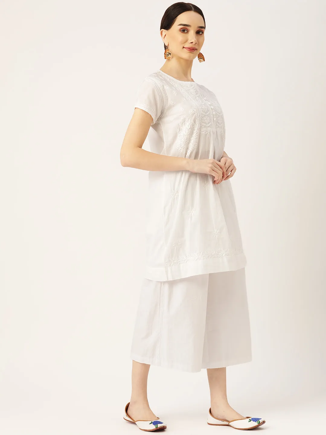 House Of Kari Short Kurta in white