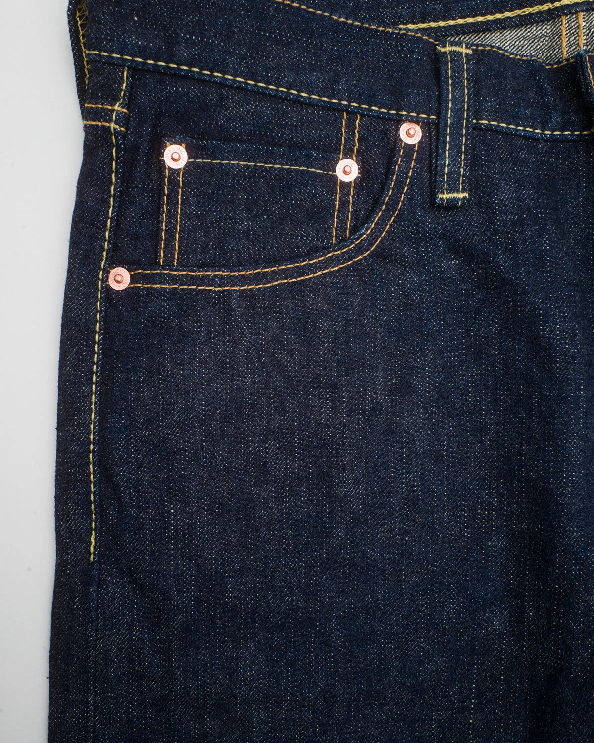 IH-777S-18 - 18oz Vintage Selvedge Denim Slim Tapered Cut Jeans - Indigo