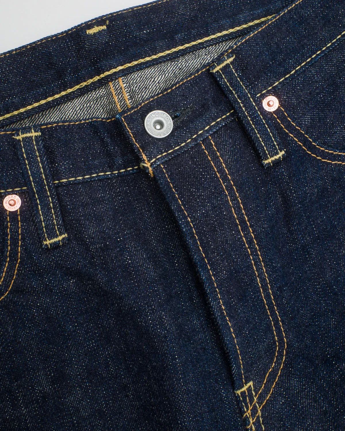 IH-777S-18 - 18oz Vintage Selvedge Denim Slim Tapered Cut Jeans - Indigo