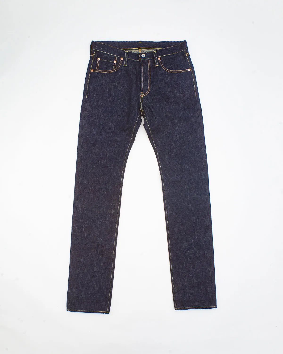 IH-777S-18 - 18oz Vintage Selvedge Denim Slim Tapered Cut Jeans - Indigo