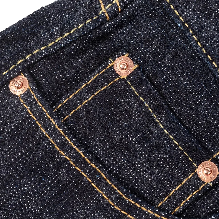 IH-777S-SLB - 16oz Slubby Selvedge Denim Slim Tapered Cut Jeans - Indigo