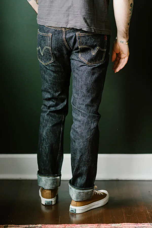 IH-777S-SLB - 16oz Slubby Selvedge Denim Slim Tapered Cut Jeans - Indigo