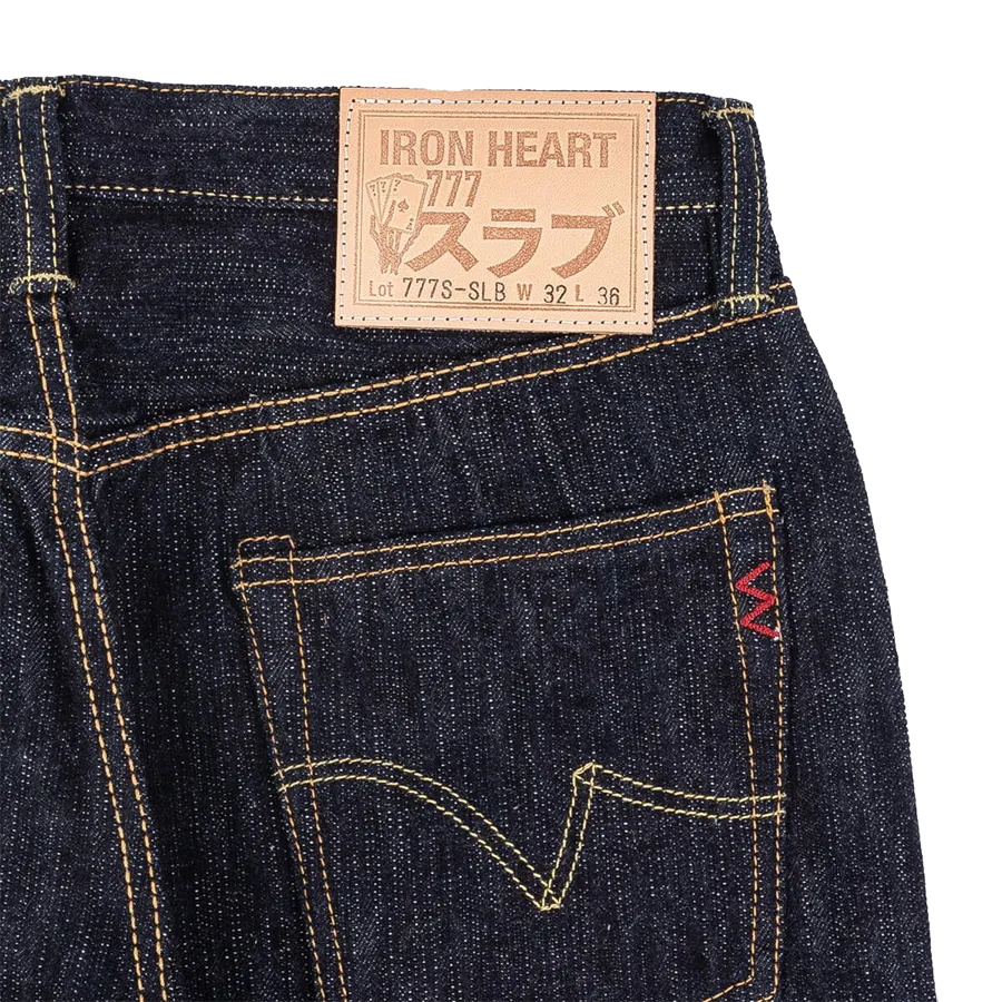 IH-777S-SLB - 16oz Slubby Selvedge Denim Slim Tapered Cut Jeans - Indigo