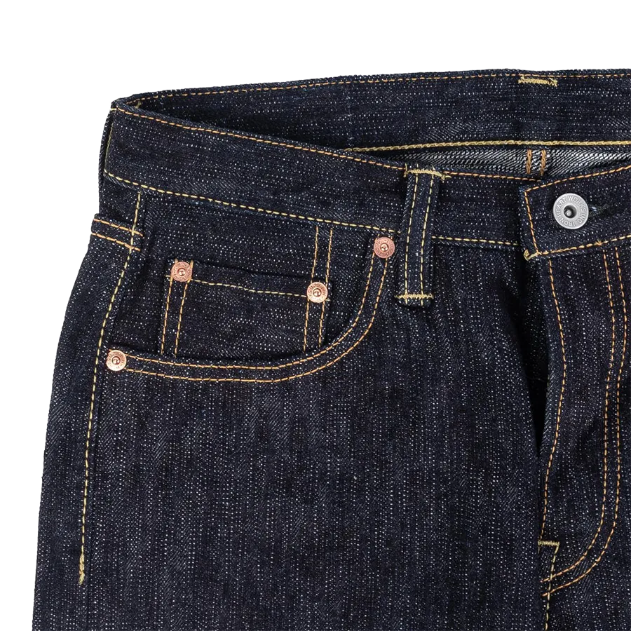 IH-777S-SLB - 16oz Slubby Selvedge Denim Slim Tapered Cut Jeans - Indigo