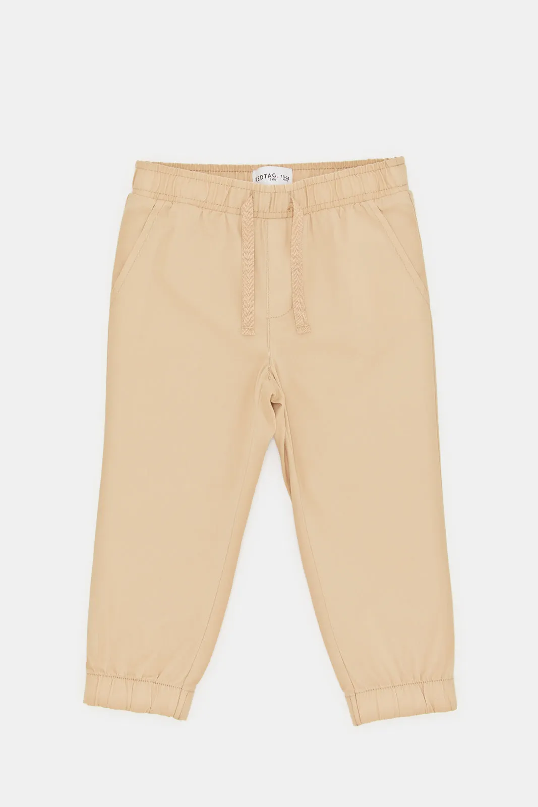 Infant Boys Beige Twill Chino Pants