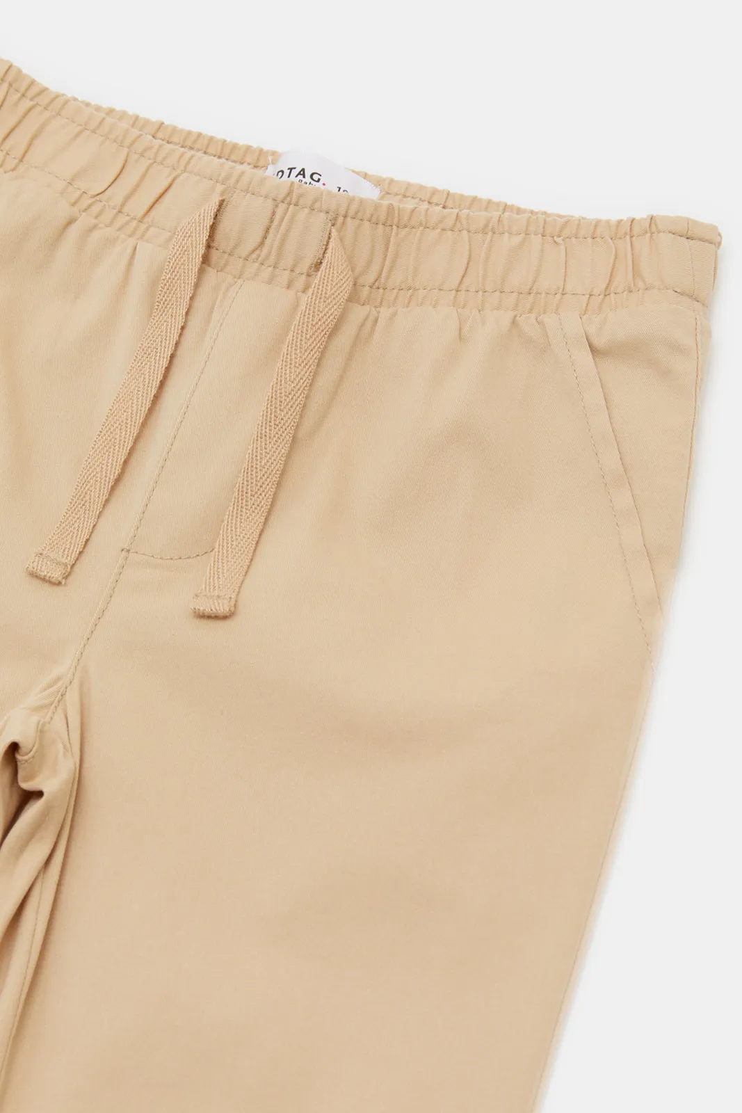 Infant Boys Beige Twill Chino Pants