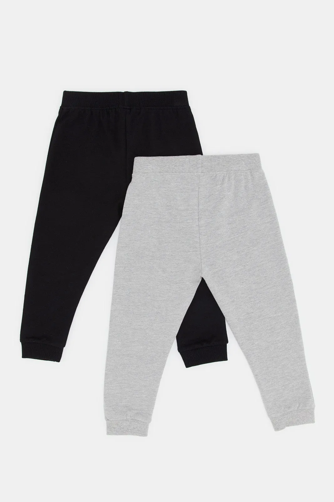 Infant Boys Black And Grey Jogger Set (2 Piece)