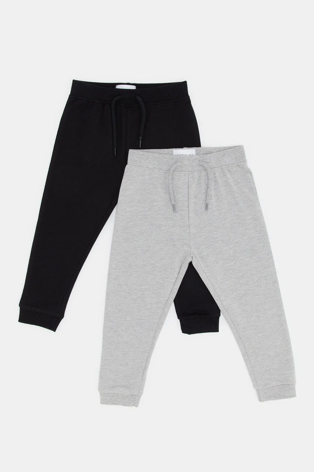 Infant Boys Black And Grey Jogger Set (2 Piece)