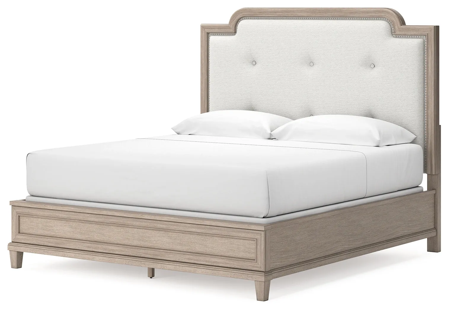 Jorlaina King Upholstered Panel Bed