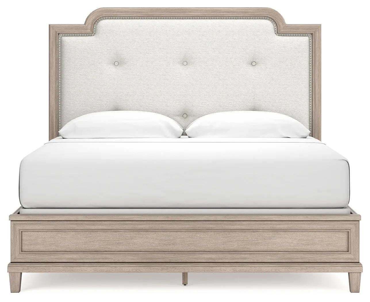 Jorlaina King Upholstered Panel Bed