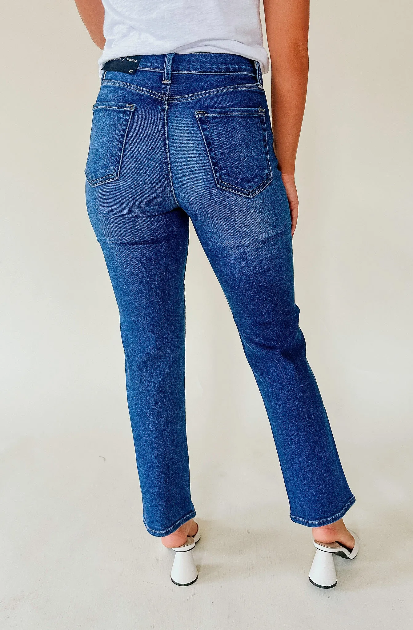 JUST BLACK DENIM HIGH RISE CLASSIC STRAIGHT