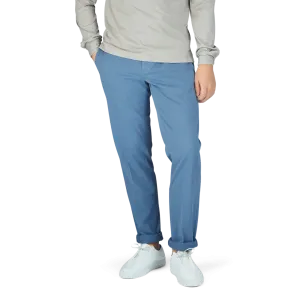 Light Blue Cotton Stretch Flat Front Chinos