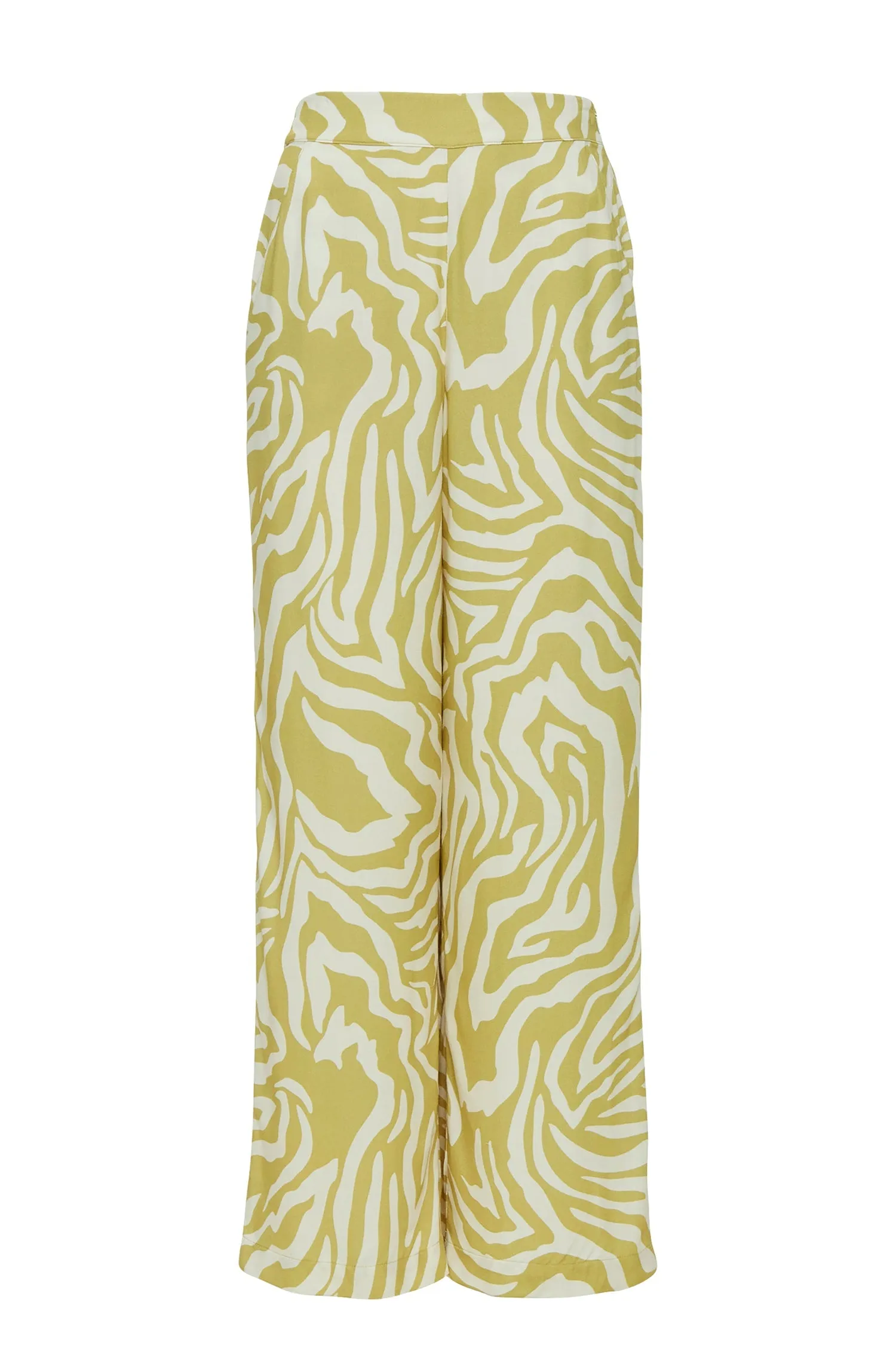 Lilby Printed Pants Celery Green