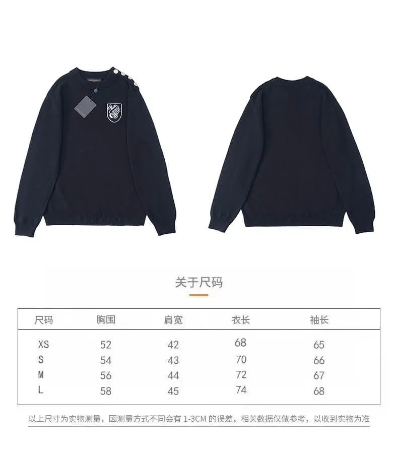 Louis Vuitton Navy Crewneck Sweater