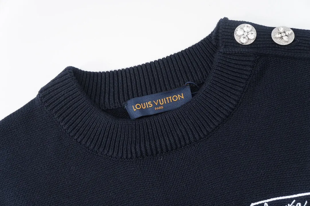 Louis Vuitton Navy Crewneck Sweater