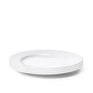 Lyngby Porcelæn Rhombe Plate Set, White, Ø: 10.6", 4 Pcs.