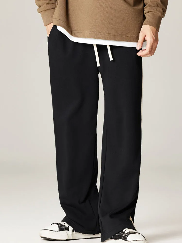 Men'S Wide Leg Pants With Loose Drawstrings