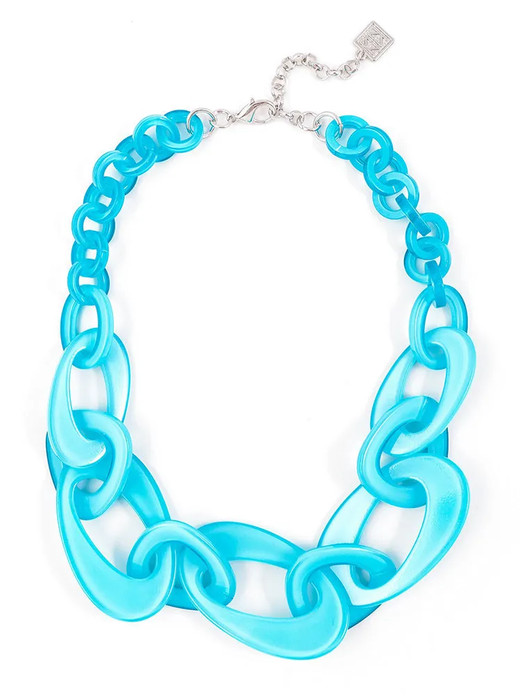 Mod Resin Jewelry Gift Set in Neon Blue