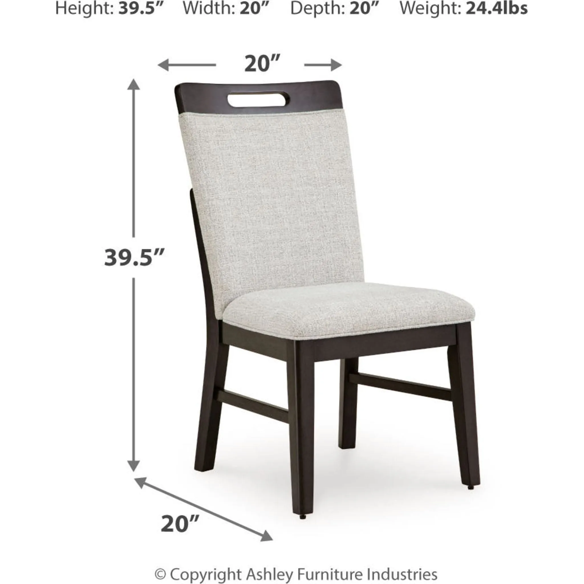 Neymorton Dining Chair - Light Gray/Brown - (D618-01)