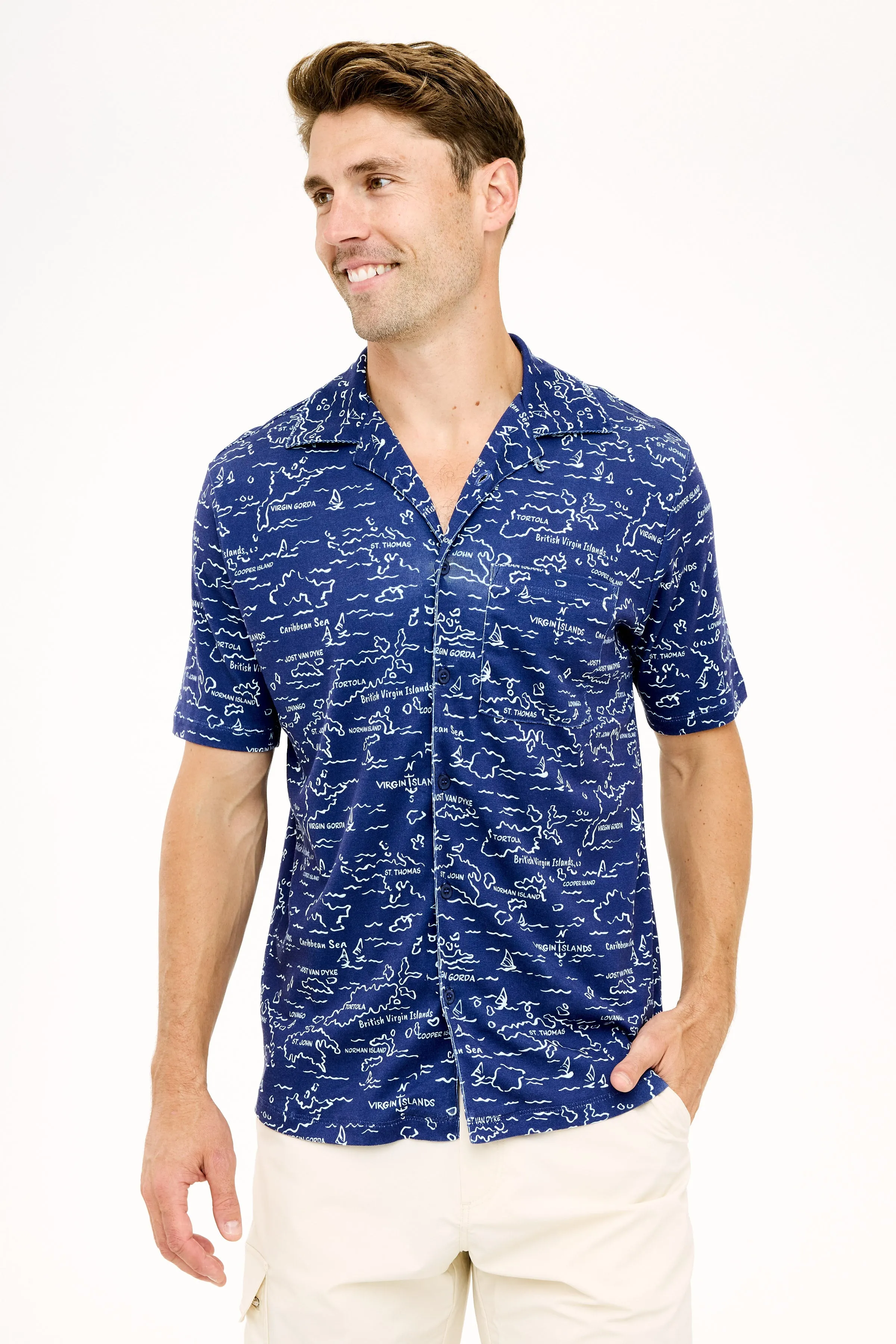 Nico Camp Shirt - VI Map Skipper Blue