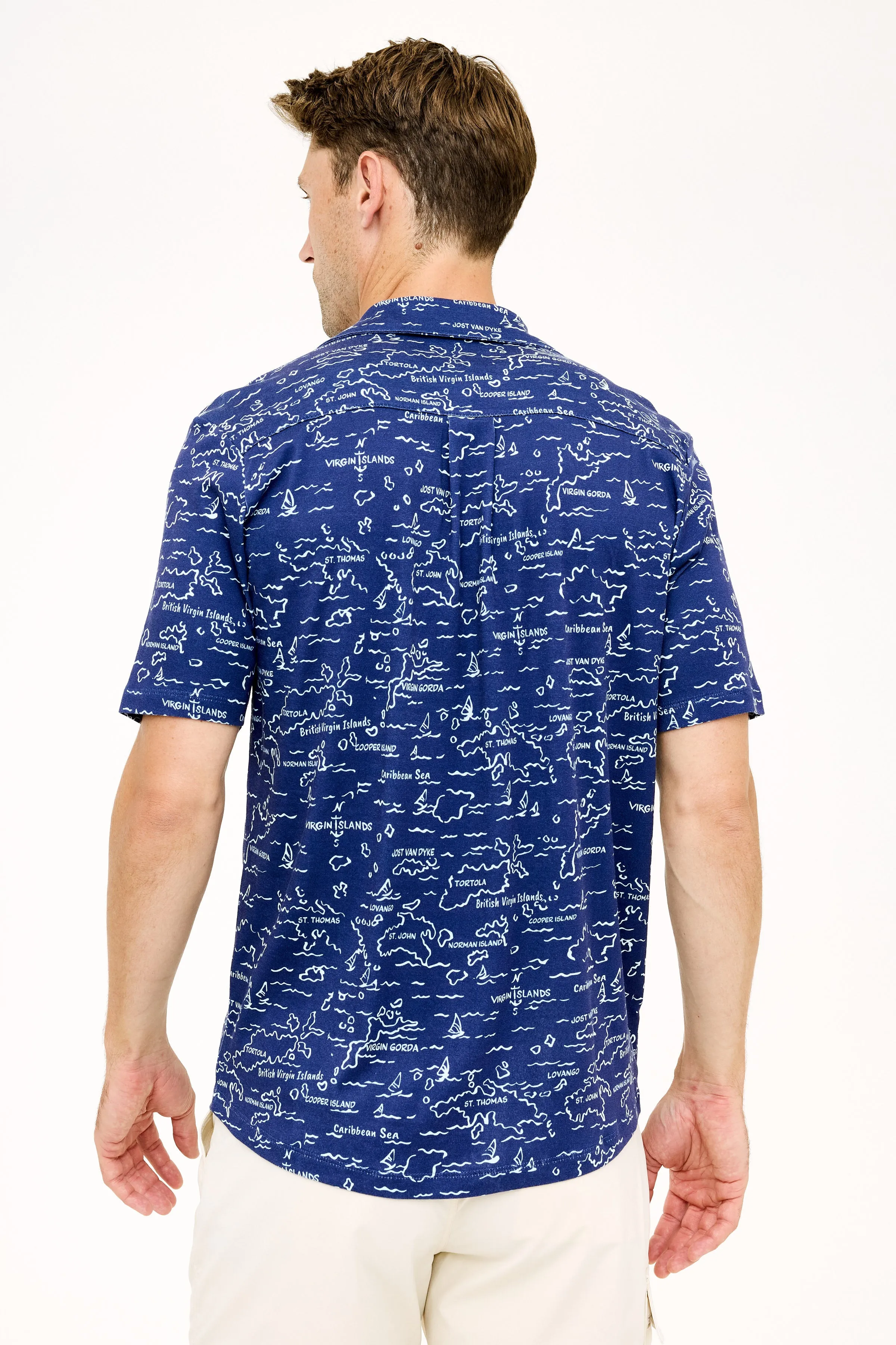 Nico Camp Shirt - VI Map Skipper Blue