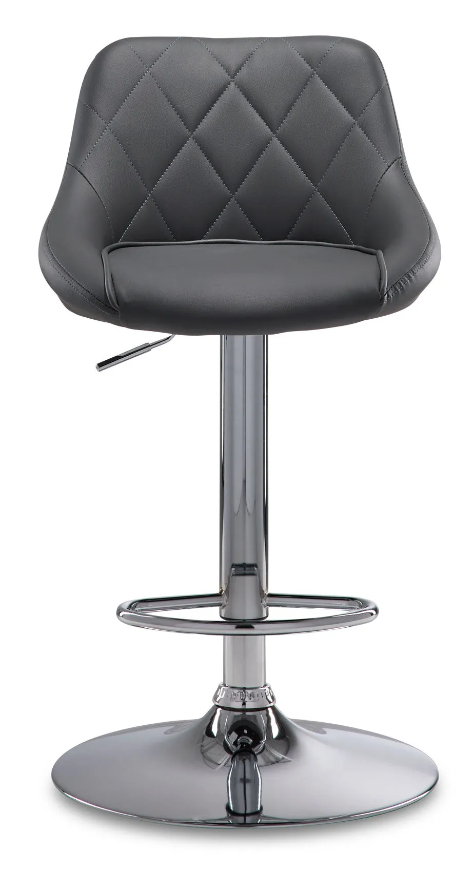 Oscar Bar-Height Stool - Grey/Chrome