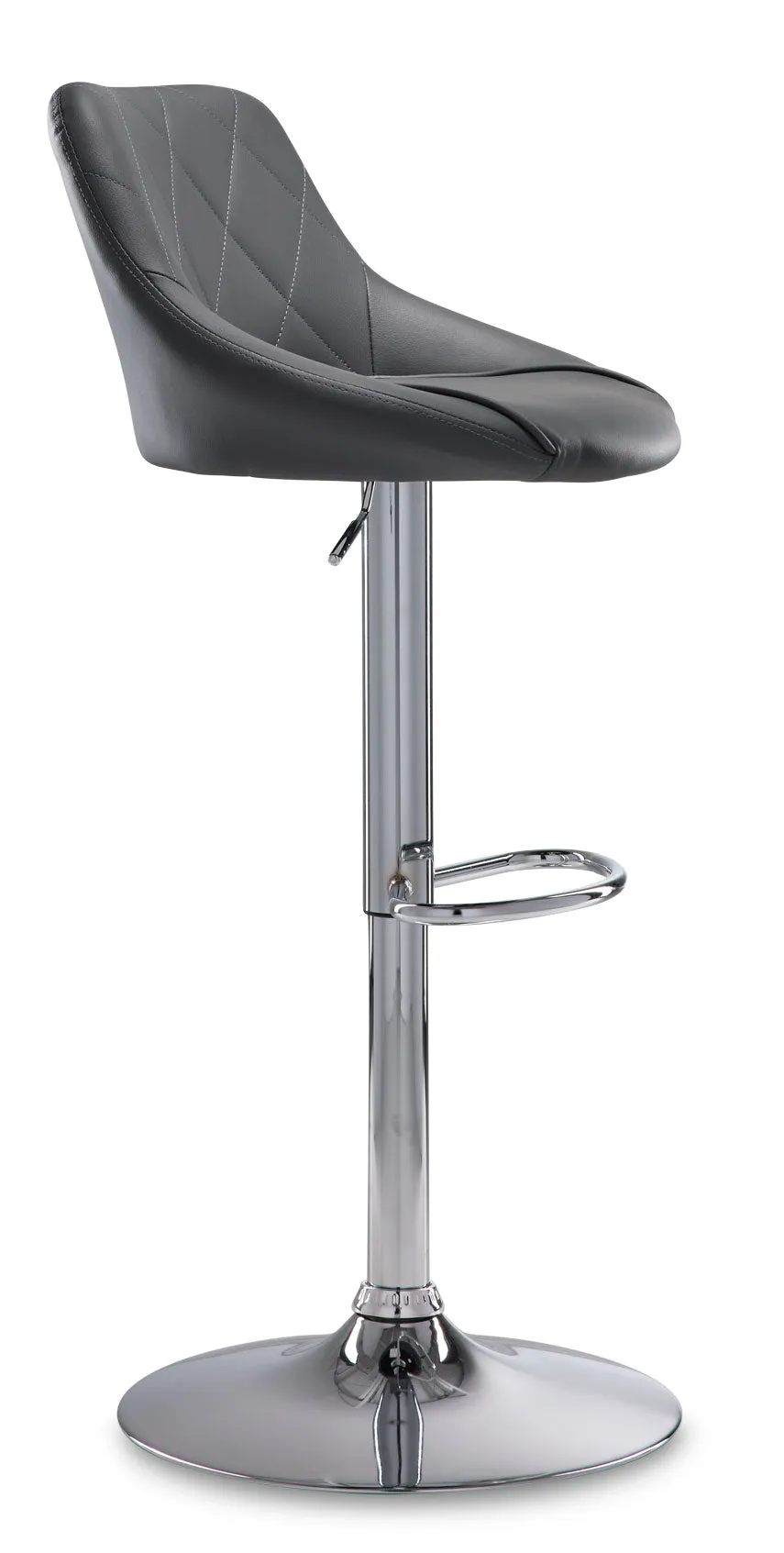 Oscar Bar-Height Stool - Grey/Chrome