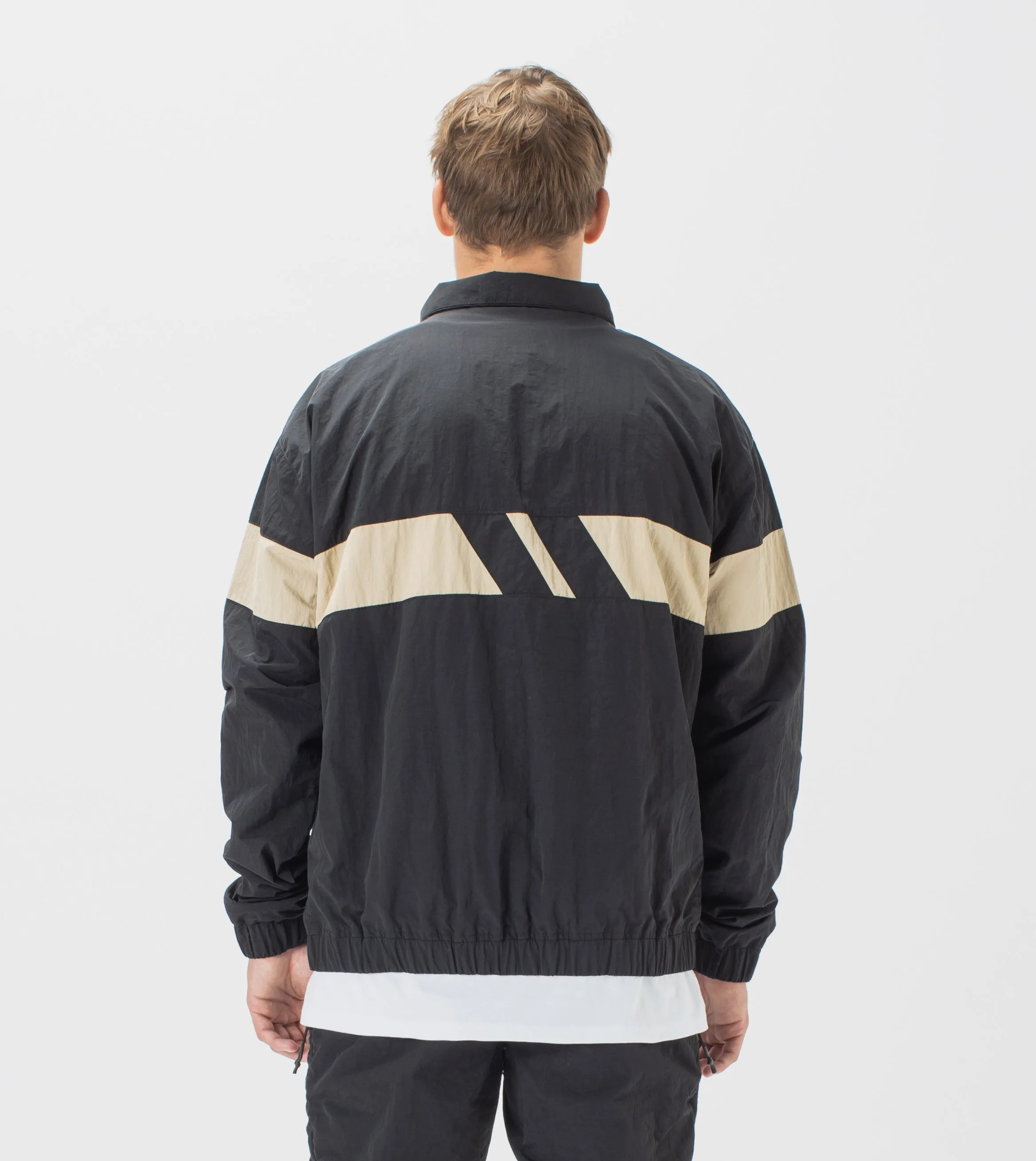 Panel Track Jacket Black/Dk Tan