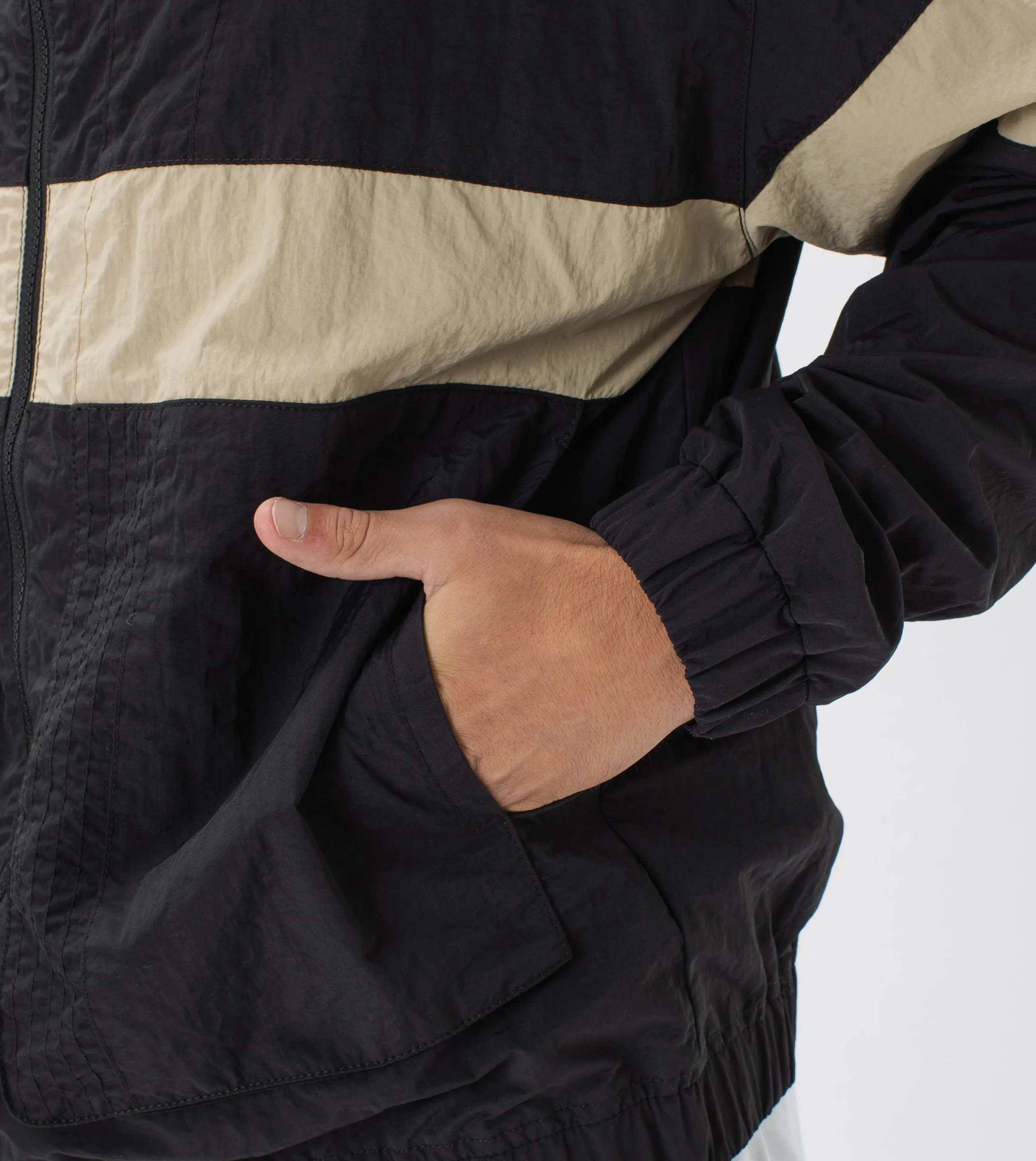 Panel Track Jacket Black/Dk Tan