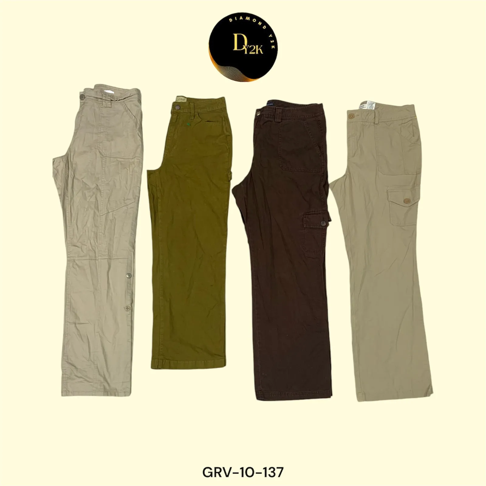 Retro Y2K Cargo Pocket Trousers – Bold & Stylish (GRV-10-137)