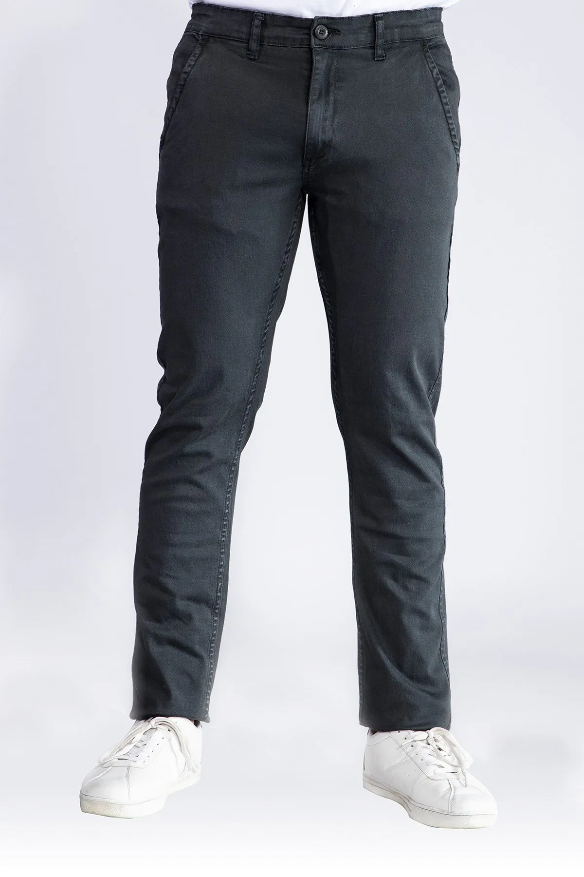 Slim Fit Vulcan Grey Chinos - W21 - MC0005R