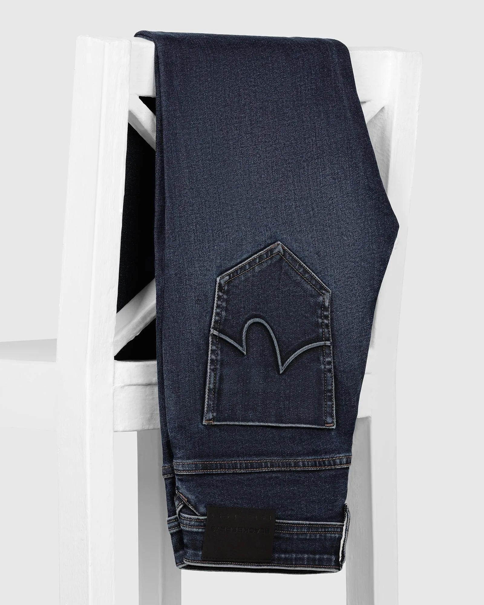 Super Clean Slim Comfort Buff Fit Indigo Blue Jeans - Emma