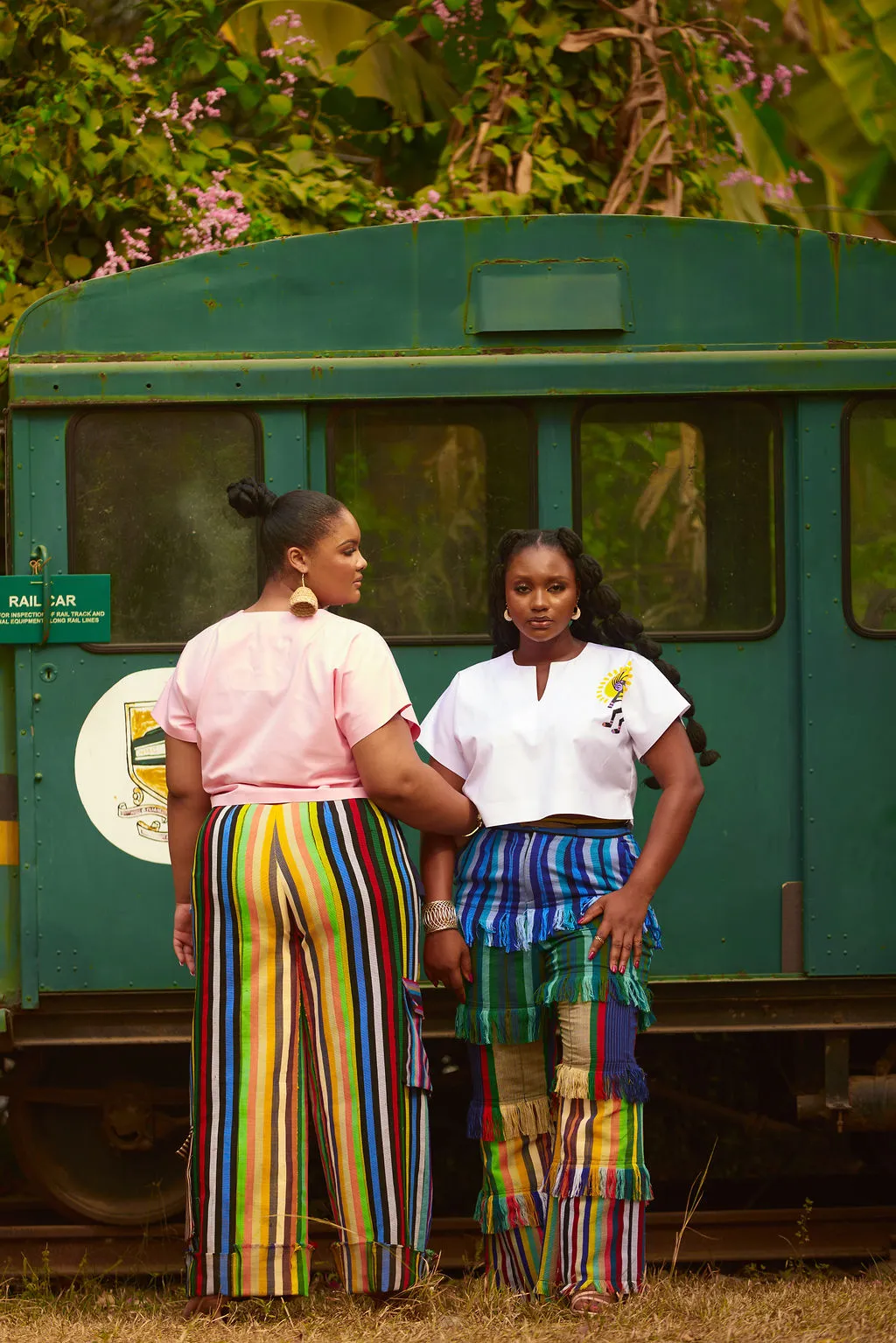 Takunsi Aso Oke Fringe Pant x Crop Top