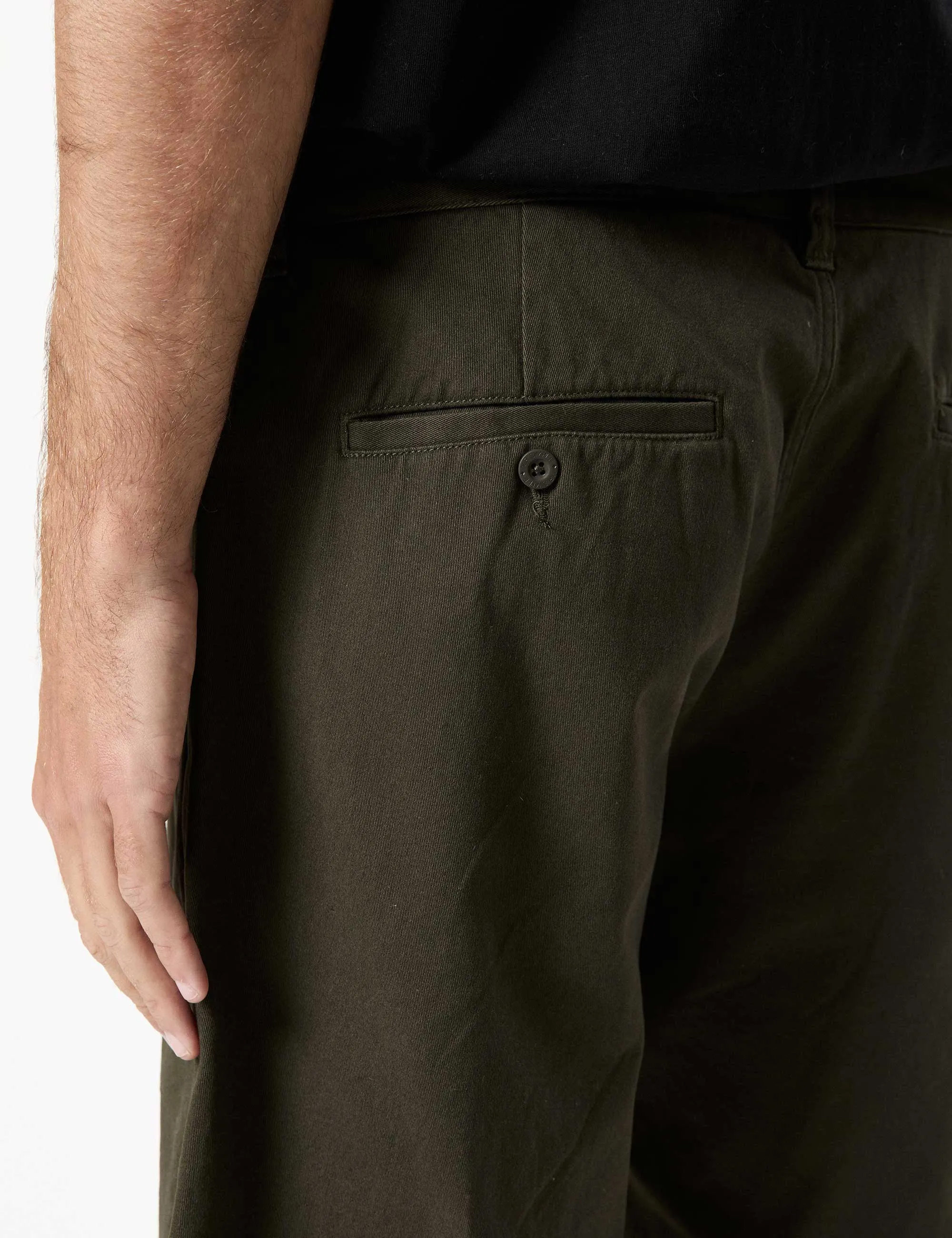 Taylor Stretch Chino Short - Dark Green