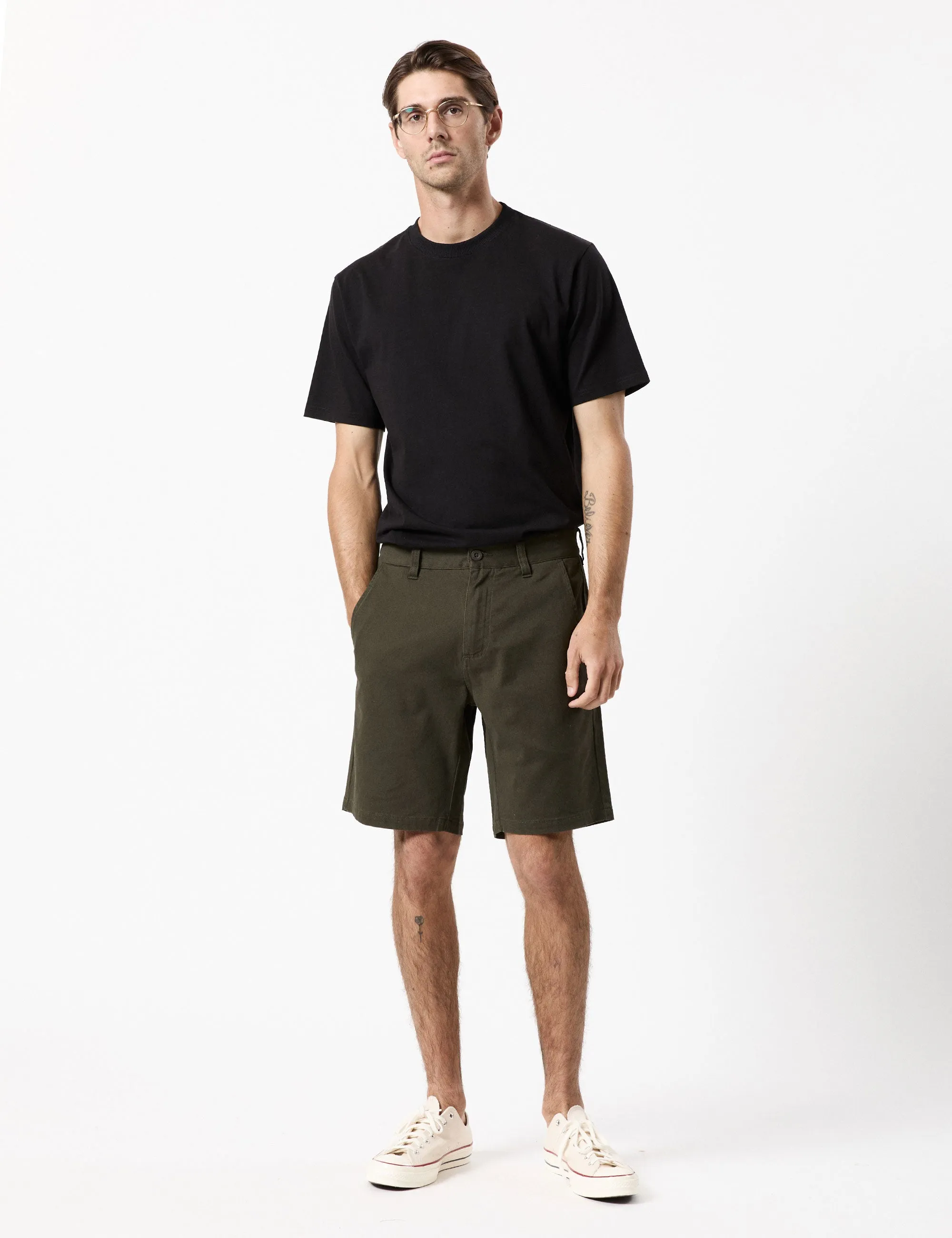 Taylor Stretch Chino Short - Dark Green