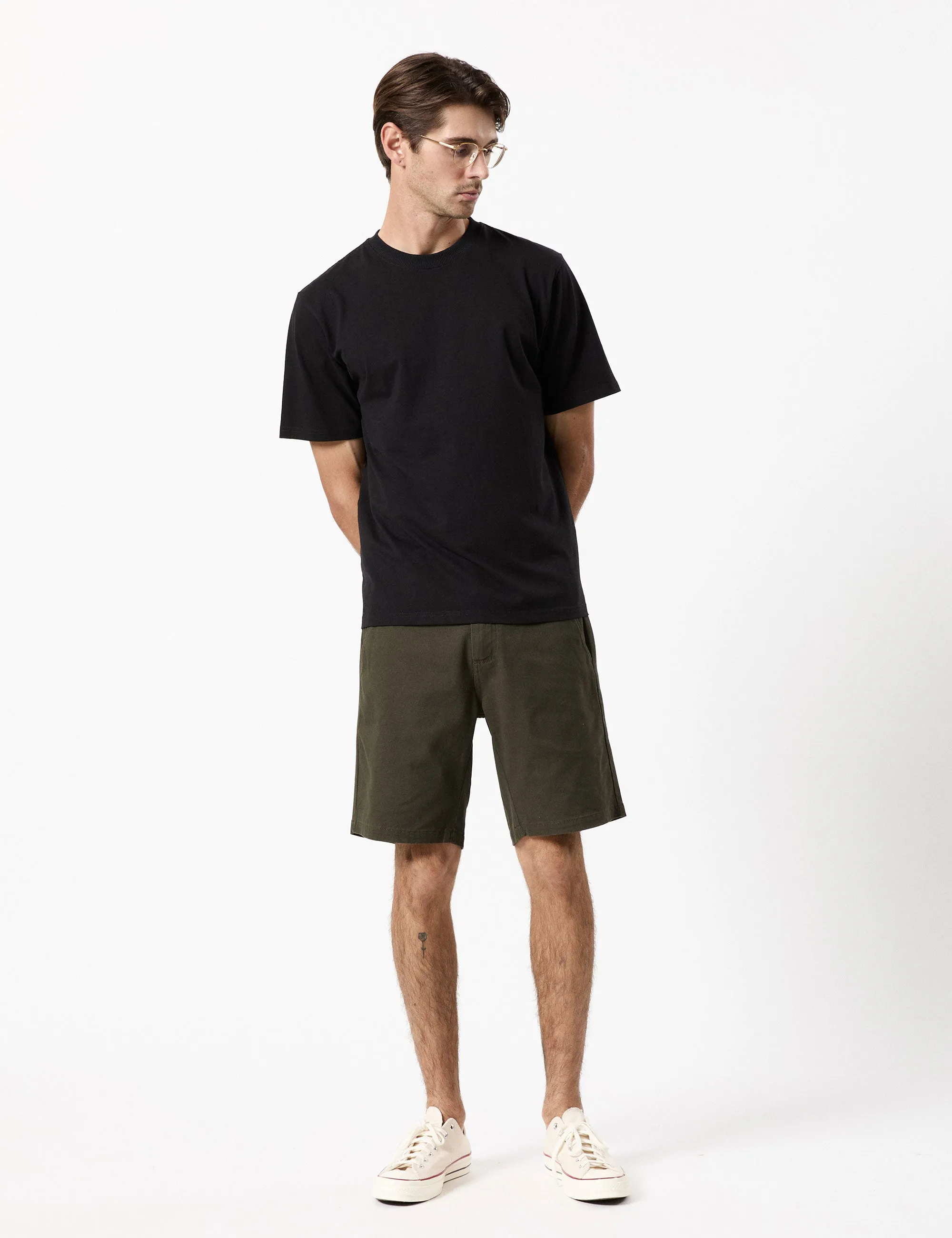 Taylor Stretch Chino Short - Dark Green