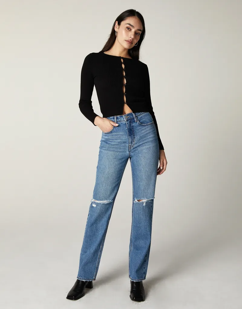 The Rae High Rise Straight Leg Denim - Fonda