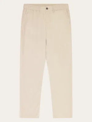 TIM tapered poplin elastic waist string pants - GOTS/Vegan - Light feather gray