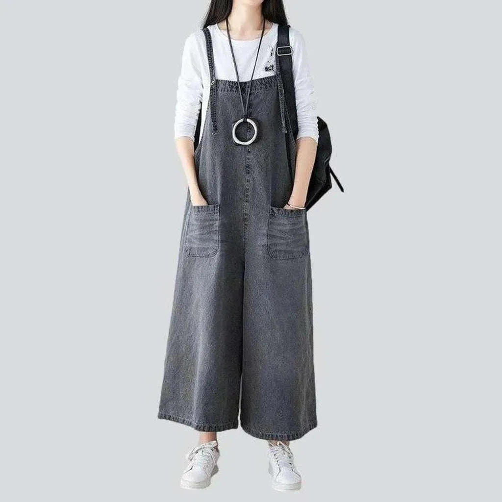 Trendy women's denim dungaree