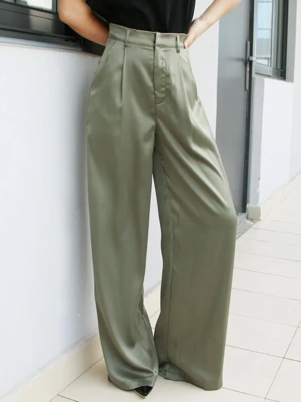 Unique Waist Comfortable Satin Pants