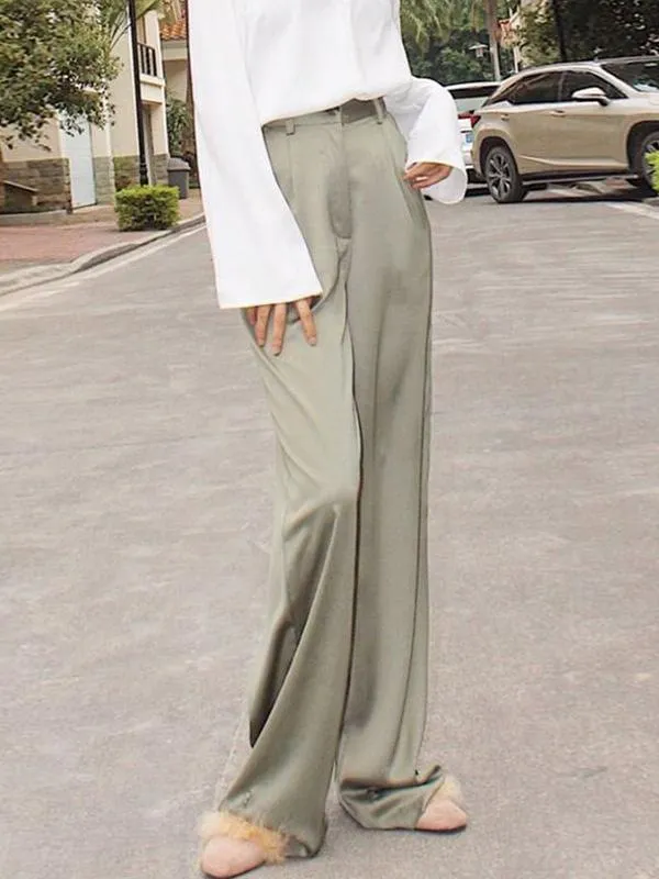 Unique Waist Comfortable Satin Pants