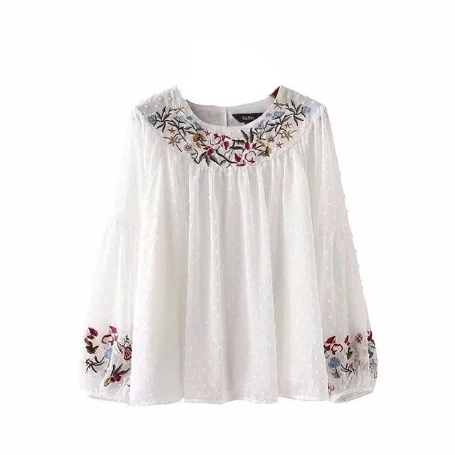 Vintage Floral Boho Top