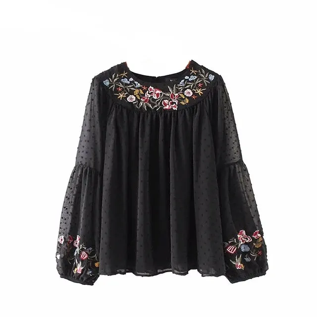 Vintage Floral Boho Top