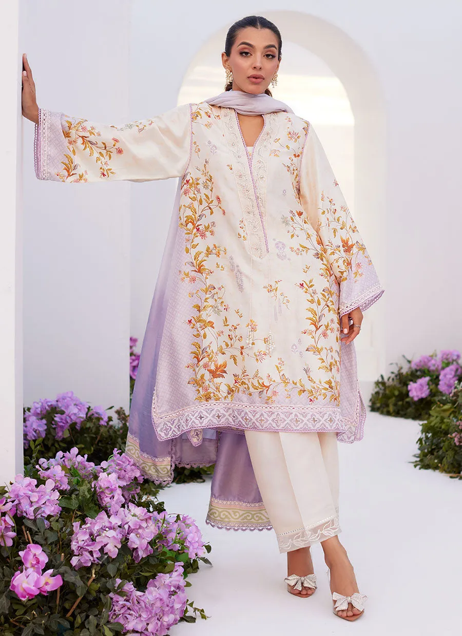 Zaza Prints '24 - Amethyst Trellis Shirt And Dupatta