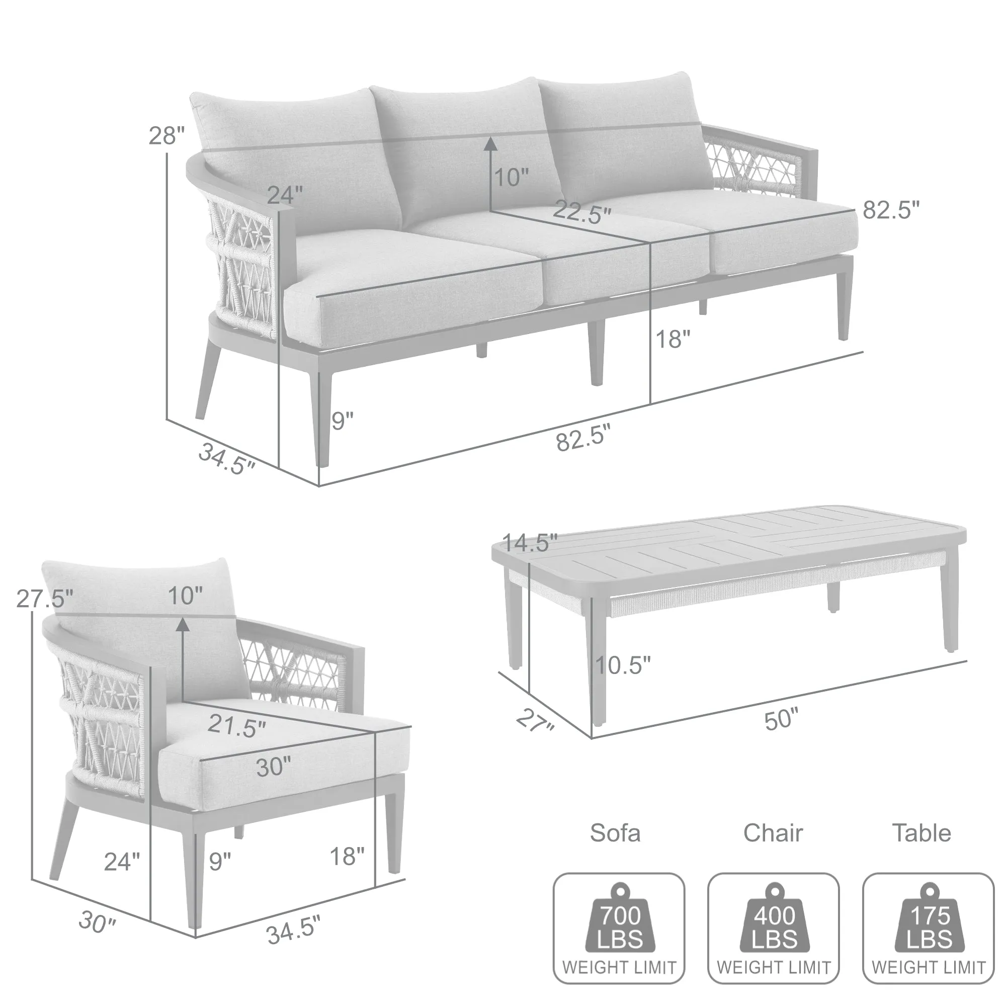 Zella 4-Piece Outdoor Conversation Set